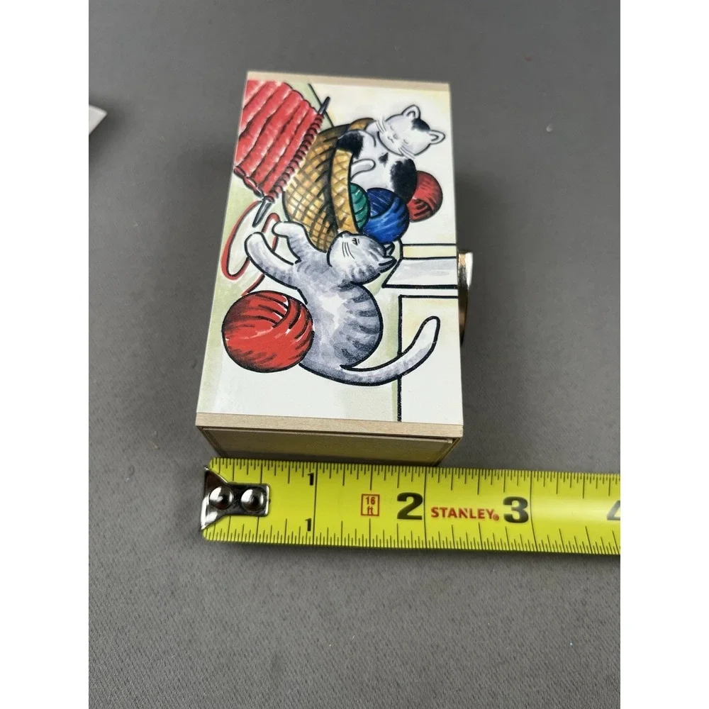 Wolfgang Werner Spielzeug German Wooden Toys Music Box Cat Music Box #686 - Picture 15 of 16
